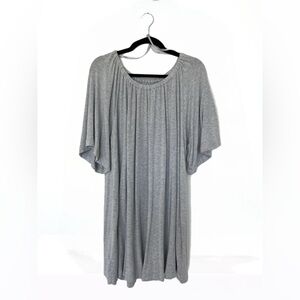LOU & GREY ON or Off the Shoulder Grey Shift Dress NWT | Size Large